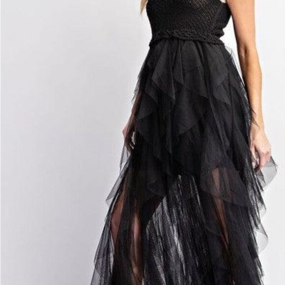 LOVELY TULLE MIDI CROCHET DRESS - Picture 4 of 5